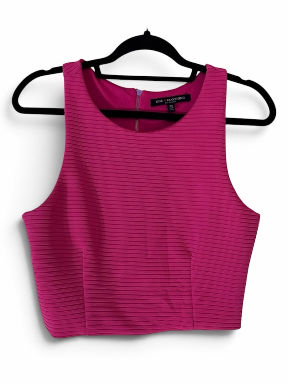 One Clothing Neon Pink Crop Top
